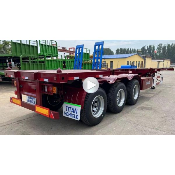 Tri Axle 40 Foot Shipping Container Chassis Trailer for Sale in Congo Boma