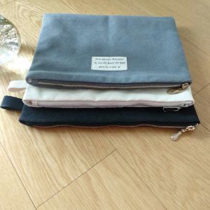 Cotton Lining 12*8.5 Canvas Pen Case Stationery Storage
