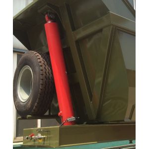 Construction Business Semi Trailer Truck , 3Axles Tipping Trailer Truck High