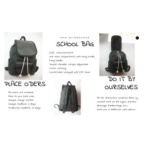 ECO-Friendly washable kraft paper school bag