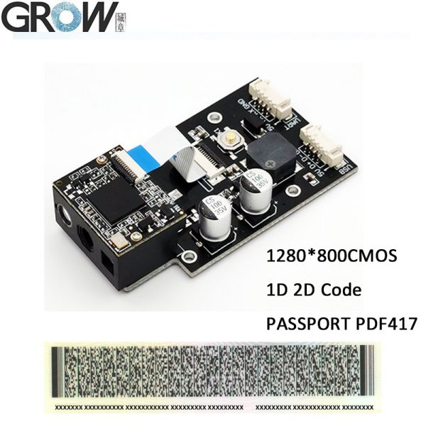 GROW GM69 1280*800CMOS High Density Bar Code Readable 1D 2D USB UART PDF417 Bar Code Qr Code Scanner Module Reader