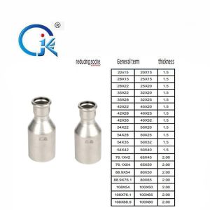 DN22 Stainless Steel Press Fittings Equal Coupling ISO9001 Approved