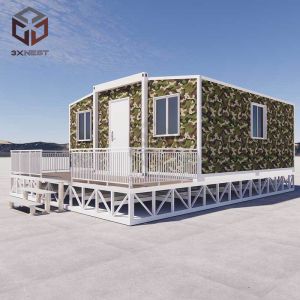 Steel Structure Collapsible Container House with Roof Grade 8 Earthquake