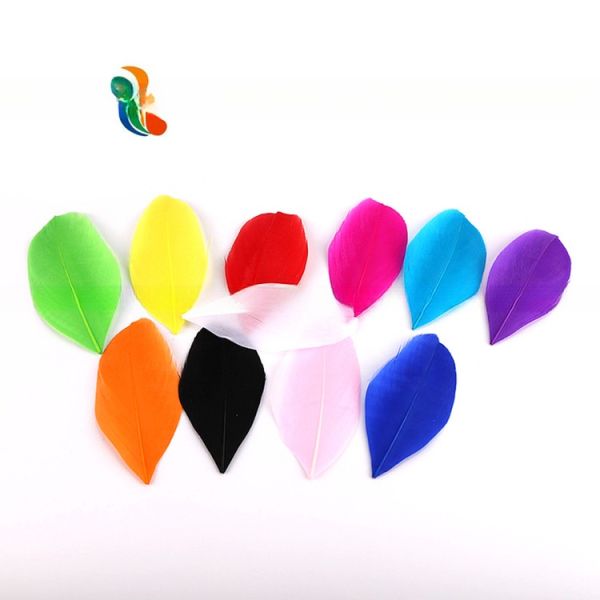 4-6cm Stripped Carnival Costume Feathers , Goose Nagoire Feather Eye Catching Designs