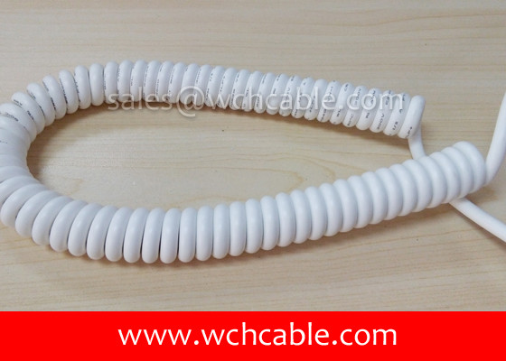 UL Spiral Cable, AWM Style UL21976 24AWG 5C VW-1 80°C 30V, TPU / TPU