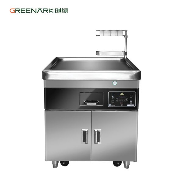 Buy Commercial Kitchen Multifunctional Mobile Teppanyaki Grill Table with Double Furnace at wholesale prices