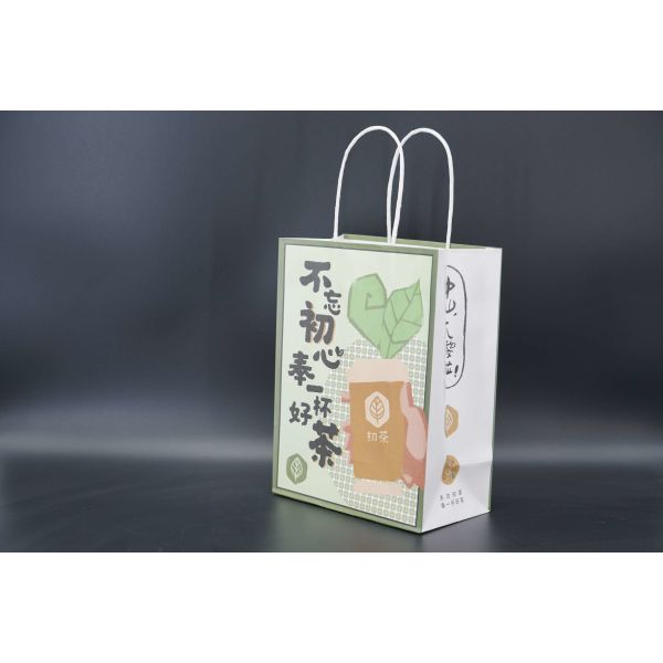 Reusable custom printing paper bags sturdy Kraft Paper Shopping Bags With Logo