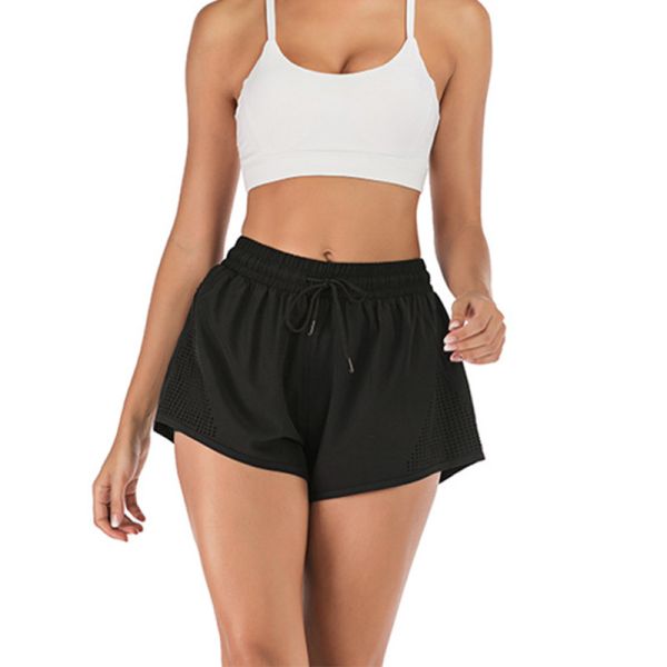 Buy Oem Factory Manufacturer Custom Logo Summer Women'S  Exercise Youth Double-Layer  Fitness Quick Dry Shorts at wholesale prices