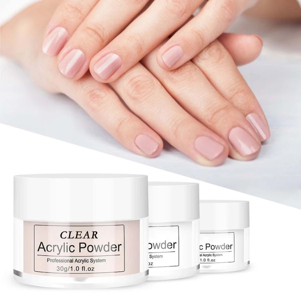 Nail Products Manufacturer 2023 Transparent High Quality Clear Nude Bulk 1kg Bag Acrylic Powder for Shop