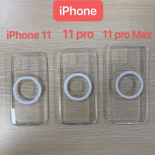 Transparent 8mm Induction Magnetic Phone Case FCC For Iphone 11