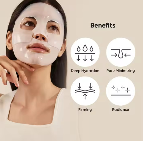 Collagen Hydrating Mask a Facial Hydrogel Mask Containing Low Molecular Weight