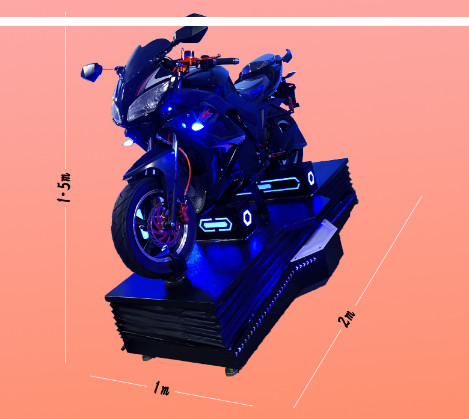 Motorbike VR Arcade Machine 180w Land Driving Platform coin operated