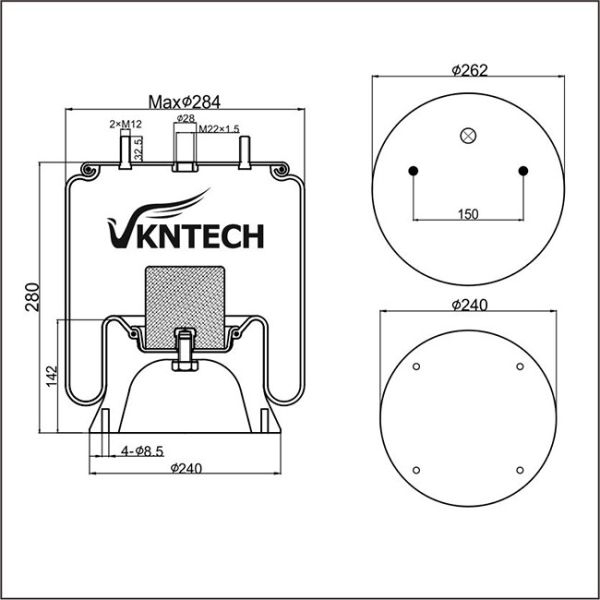 Truck Spare Parts/ Air Spring 4022NP03/ Air Suspension System 1R11-708 W01-M58-6367 Air Bags