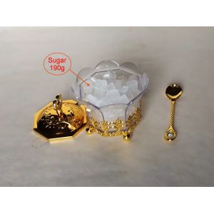 T3-Arabia Exquisite Gold-plated Louhua Eight flowers Sugar bowl