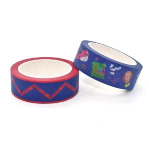 Custom Cartoon Design Colored Washi Tape Printed Paper Masking Tape