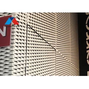 Double Side Coated Aluminium Mesh Panels For Public Building Cladding Decoration