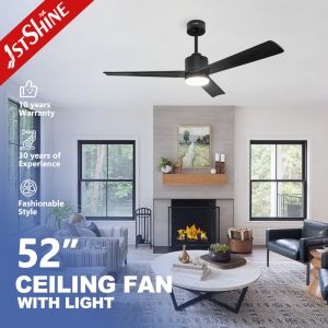 Quality Modern LED Decorative Ceiling Fan 1stshine DC Motor with 10- and 3 Solid Wood Blades for sale