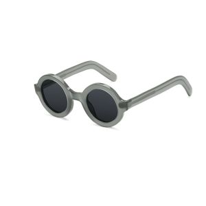 Acetate Polarized Sunglasses Women Men Round Transparent clear Sun Glasses