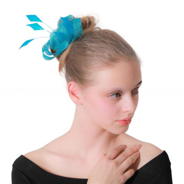 10*30Cm Party Decoration Church Sinamay Feather Fascinator With Headband Party Item