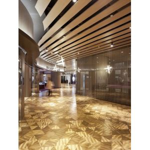 Building Soundproof Aluminium Ceiling Panel Grid Baffle Cnc Grate Punching