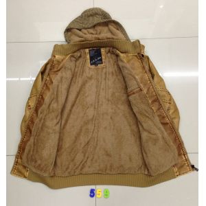 559 Men's hoody pu jacket coat