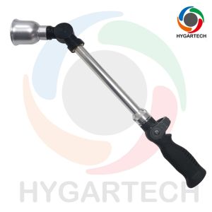 Thumb Control Metal Extended Soft-rain Sprayer With 20cm Metal Extended Tube With Adjustable Angle To Control Spray Direction