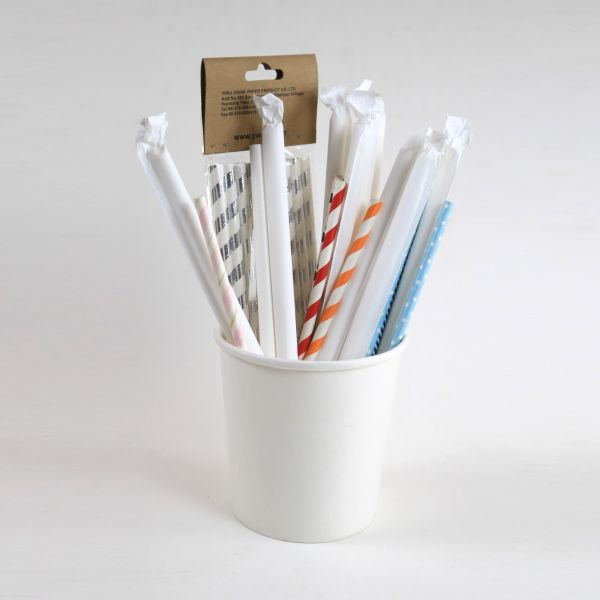5" eco friendly Food Grade Paper Drinking Straws For Birthday Wedding Party