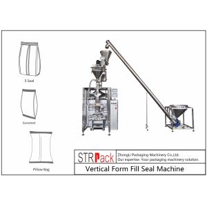 Quad Seal Bagger Automatic Filling And Packing Machine For Cocoa, Icing Sugar