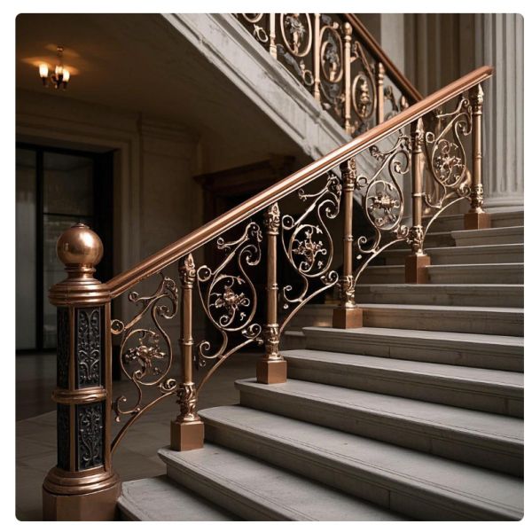 Modern Aluminum Stair Railings for Compact Spaces Indoor Outdoor