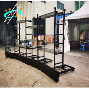 Black Aluminium 6061 LED Wall Ground Stand Spigot Connection