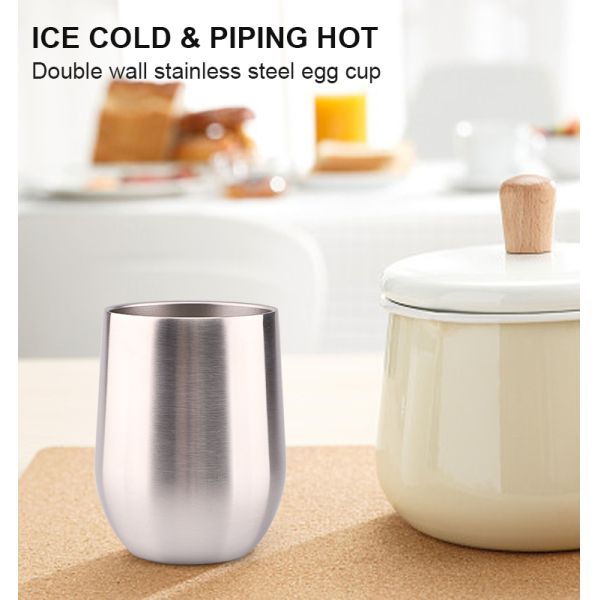 Promotion Cheap Price Dishwasher safety Double Walled Stainless Steel Cup Vacuum Insulated Wine Glasses Mug with Lid