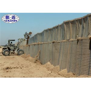 Galvanized Wire Mesh 4mm Hesco Bastion Wall For Defensive