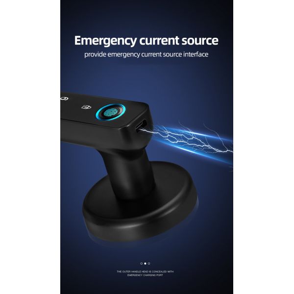 Emergency Power Smart Digital Lock Fingerprint Code Wifi Smart Lock