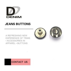 China Engraved Logo Metal Clothing Buttons Brushed Finished Good Wear Resistance on sale