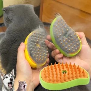 China 3-in-1 Electric Pet Grooming Brush with Spray Function on sale