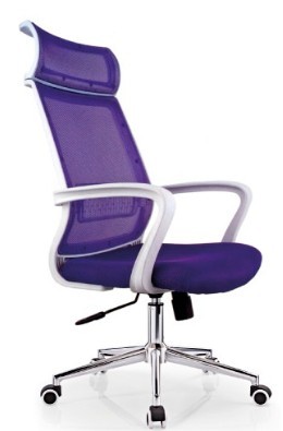 Buy high back purple office mesh white arm chair,#762A at wholesale prices