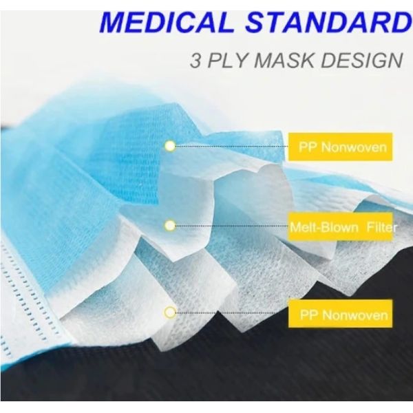 Personal Healthcare Antibacterial Face Mask Soft Non Woven Fabric Mask
