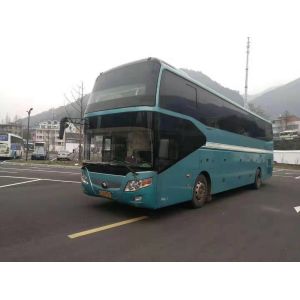 China Euro Four Emission 49 Seats Used Yutong Buses One And A Half Layer Second Hand Coaster With A / C on sale