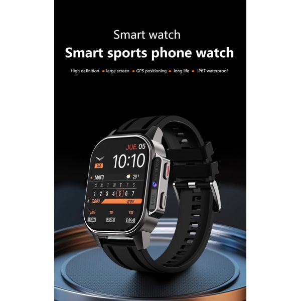 B22 4G Smart Watch 2.04 Inch AMOLED Screen 900mAh Battery