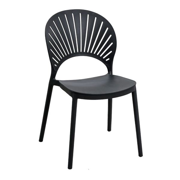 Round Dining Table and L 52 x W45 x H83cm Chair Size Set for Outdoor Living by AJUNION