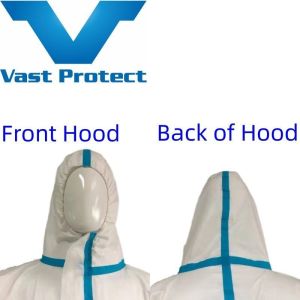 Fluid Resistant Breathable Waterproof White Strip Micro Film Suit Without Shoe