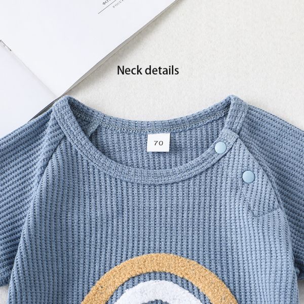 0-24 Months Baby Boys Girls Clothes Jumpsuit Infant Short Sleeve Baby Cotton Clothing Rompers Rainbow Embroidered Jumpsu