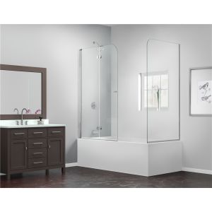 6mm Tempered Bathtub Glass Screen With Stainless Steel Handle