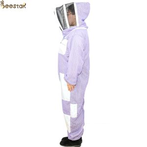 Purple 3 Layer Beekeeper Suit Ventilated Beekeeping Suit Beekeeper Uniform