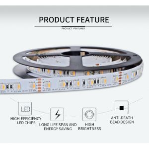 CRI Remote Color Changing 630nm 19.2W RGB LED Strip Light