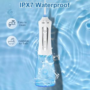 Portable Handheld Dental Water Flosser IPX7 Waterproof 30 Days Battery Life