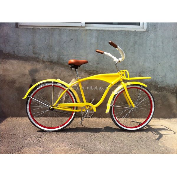 26" Single Speed Steel Frame Foot Brake Beach Cruiser Bicycle for Adult Men Promotion