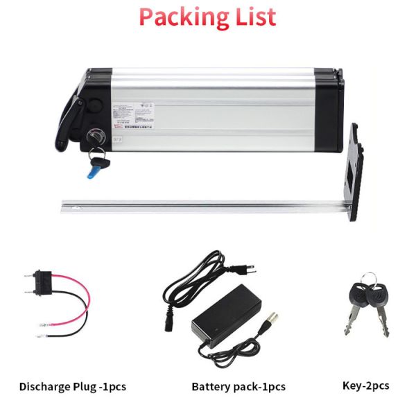 Customized 18650 Ebike Battery Sliver Fish 48V Electric Bicycle Battery