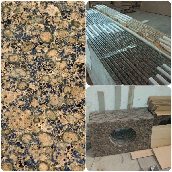 Buy Modern Design Custom Granite Countertops , Brown Granite Bathroom Worktops at wholesale prices