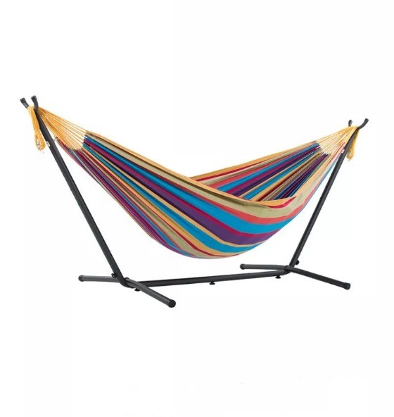 Buy Folding Stainless Steel Canvas Hammock With Stand Free For Double Person at wholesale prices
